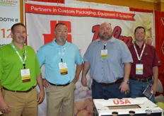 Mike Levis and Rich Rice of Volm Companies in the booth together with Chris Fasano and Matt Lackey from Texas distributing partner J.R. Supply Company.